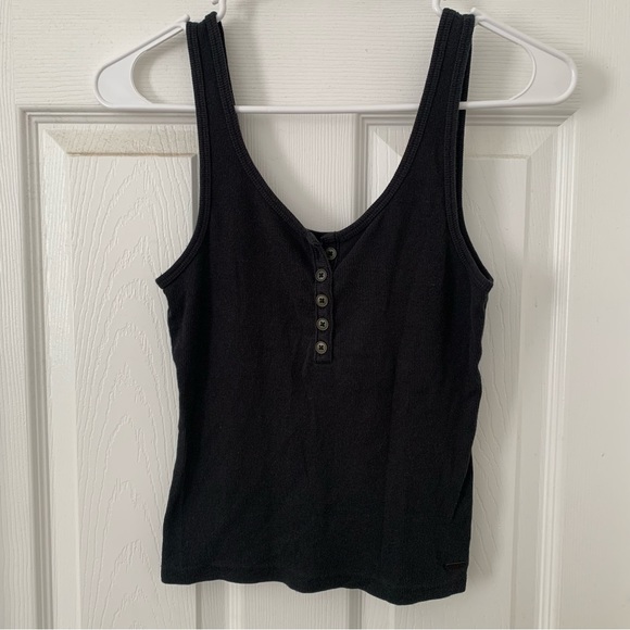 Hollister Tops - Hollister Ribbed Black Tank Top